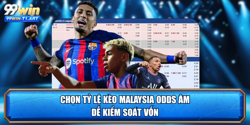 Chọn tỷ lệ kèo Malaysia odds âm dễ kiểm soát vốn